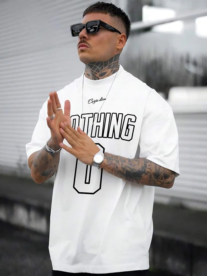 NOTHING 0 OVERSIZED BLACK T-SHIRTS