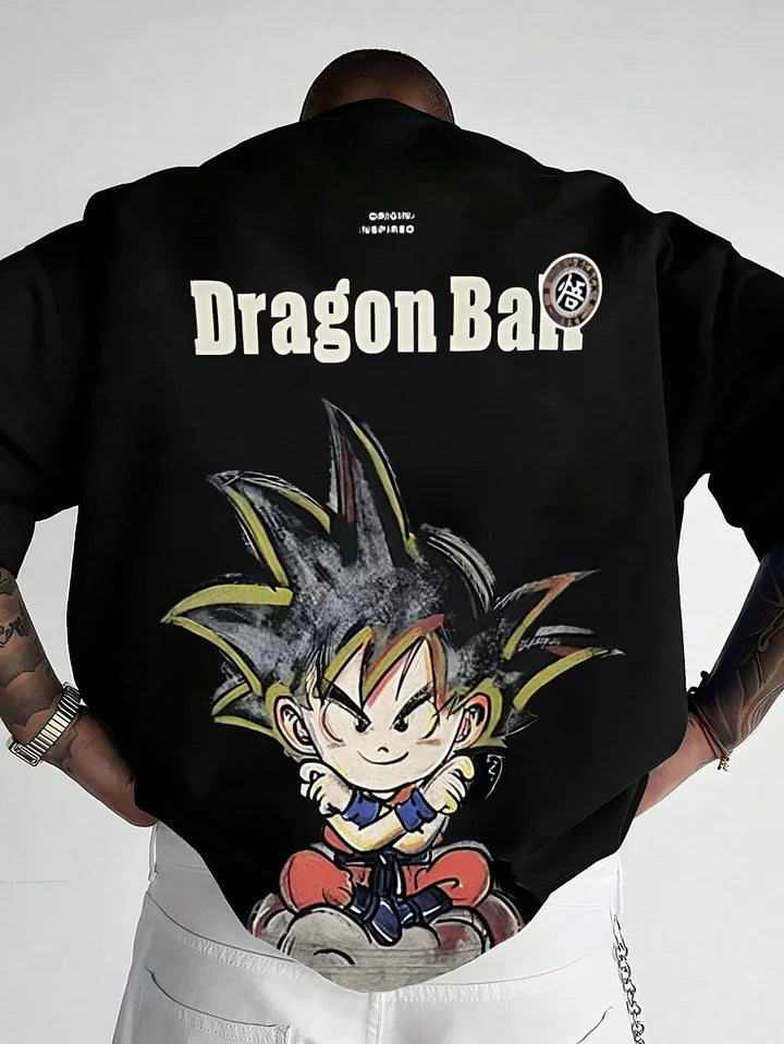 DRAGON BALL BIG PRINT BACK OVERSIZED ROUNDNECK T-SHIRTS