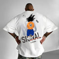 NO SIGNAL BIG PRINT OVERSIZED T-SHIRTS